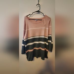 Liz Claiborne Pink, Blue and Grey sweater L